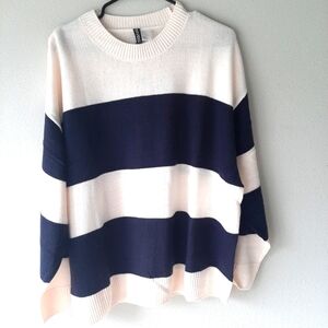 NWT Divided Striped Sweater XL